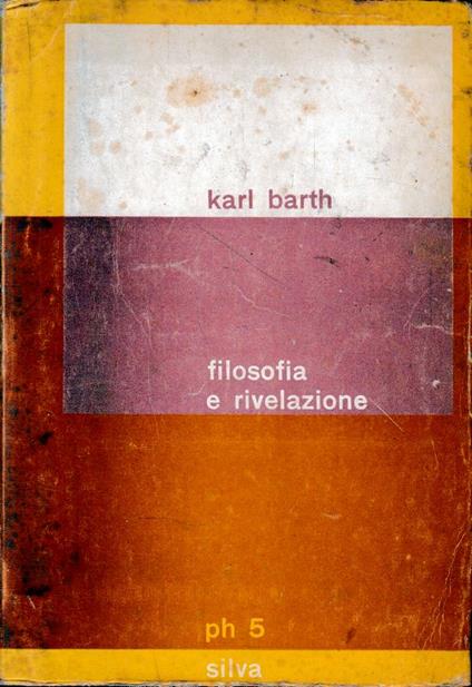 Filosofia e rivelazione - Karl Barth - copertina