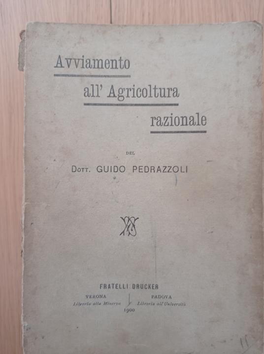 Avviamento all'Agricoltura razionale - Guido Razzoli - copertina