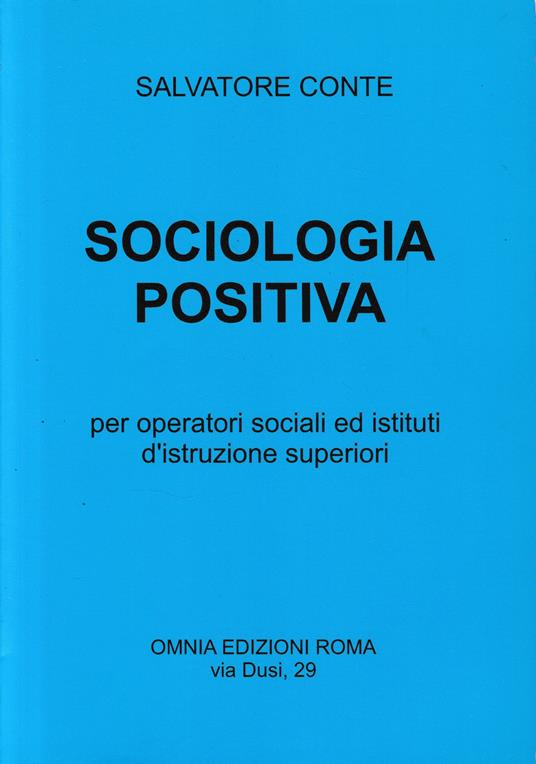 Sociologia Positiva - Salvatore Conte - copertina