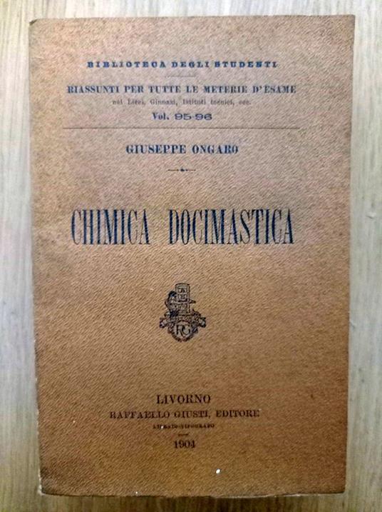 Chimica Docimastica - Giuseppe Ongaro - copertina