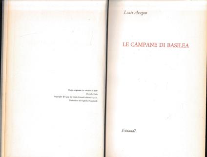 Le campane di Basilea - Louis Aragon - copertina