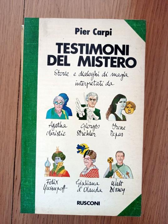 Testimoni del mistero - Pier Carpi - copertina
