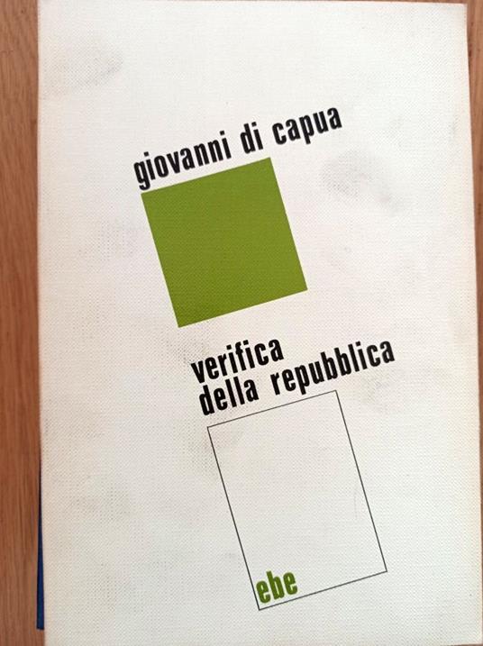 Verifica della Repubblica - Giovanni Di Capua - copertina