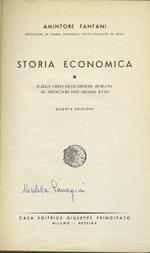 Storia economica. Dalla crisi dell'impero romano alla principio del secolo XVIII