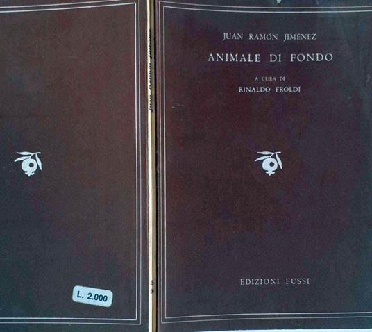 Animale di fondo - Juan Ramon - copertina