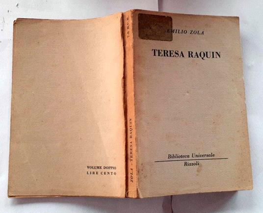 Teresa Raquin - Émile Zola - copertina