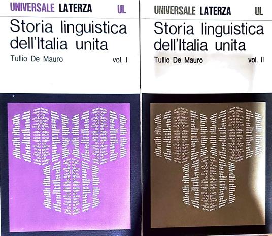 Storia linguistica dell'Italia unita vol. I e II - Tullio De Mauro - copertina