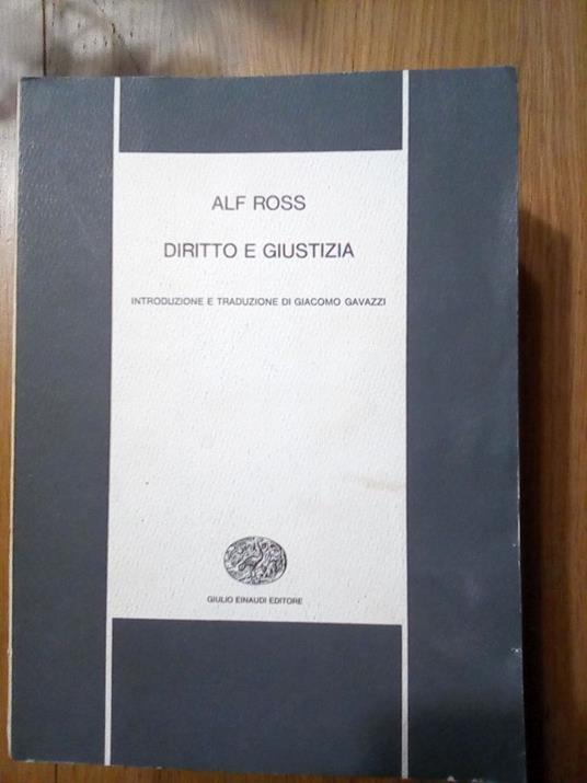 Diritto e giustizia - Alf Ross - copertina