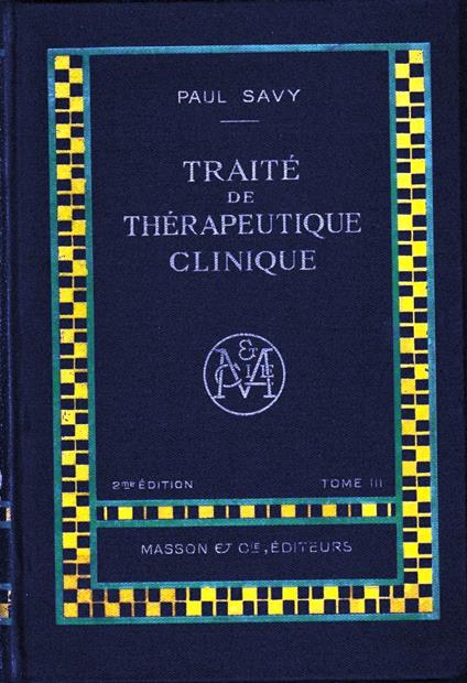 Traité de Thérapeutique Clinique, tome III - copertina