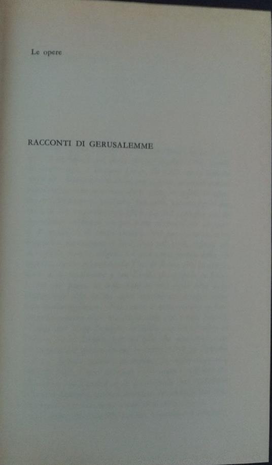 Le opere: Racconti di Gerusalemme - Shemuel Y. Agnon - copertina