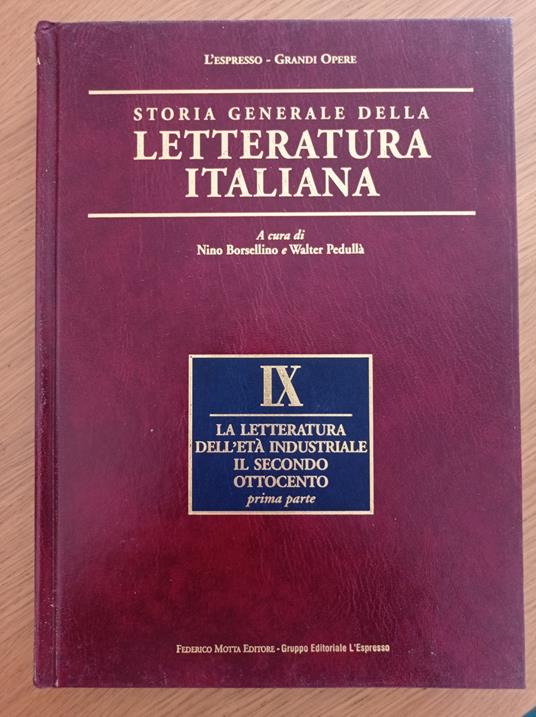 Storia generale della letteratura italiana Vol. IX - Libro Usato - Federico  Motta - | IBS