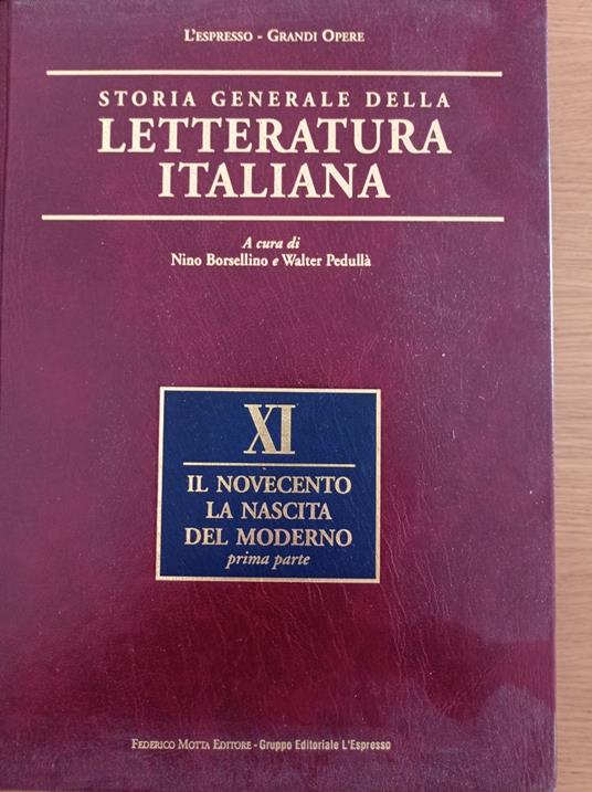 Storia generale della letteratura italiana Vol. XI - copertina