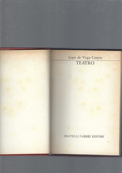 Teatro - Lope de Vega - copertina