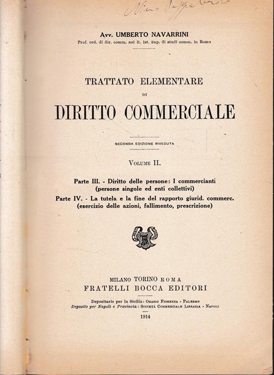 Diritto commerciale. Volume Vol. 2