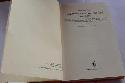 Leggende e racconti popolari di Roma - Cecilia Gatto Trocchi - copertina