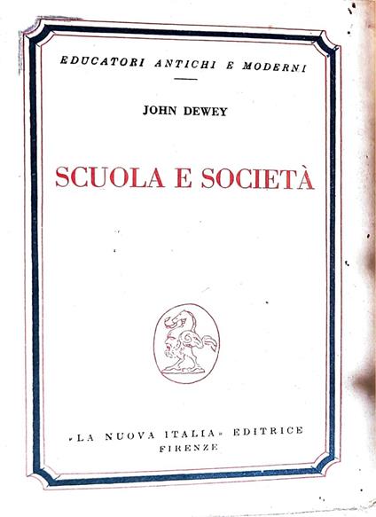 Scuola e Società - John Dewey - copertina