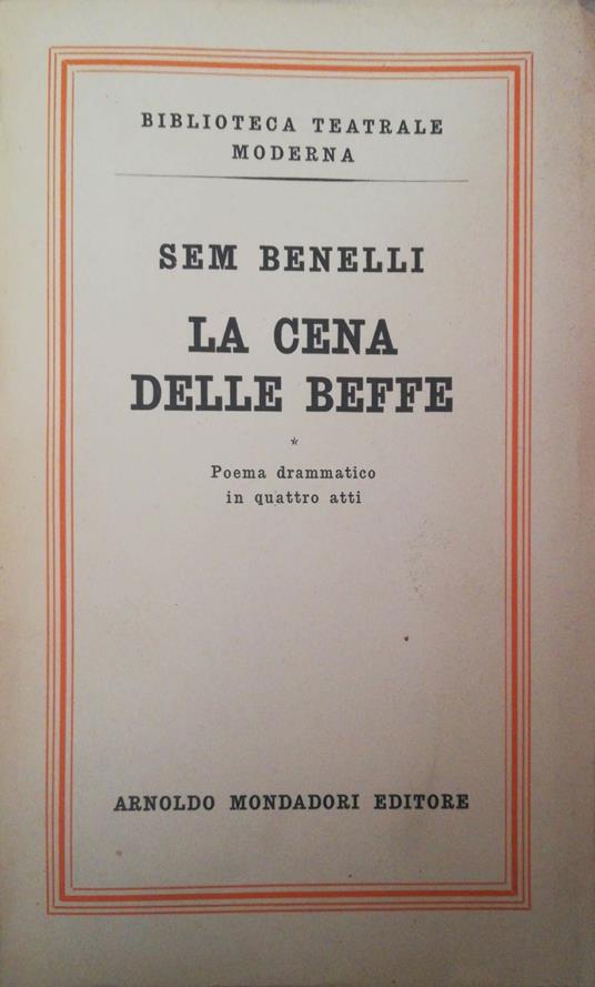 La cena delle beffe - Sem Benelli - copertina