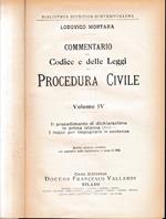 Commentario del Codice e delle Leggi di Procedura Civile, vol. 4°