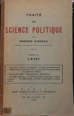 Traité de science politique. Tome II: l'etat