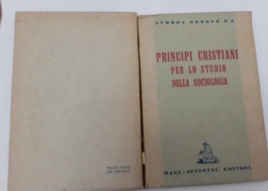 Principi cristiani per lo studio della sociologia - copertina