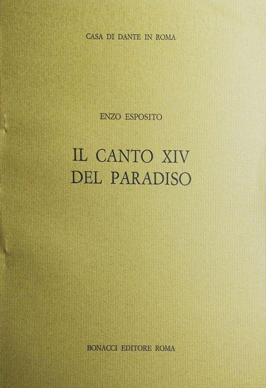 Il canto XIV del Paradiso - Enzo Esposito - copertina