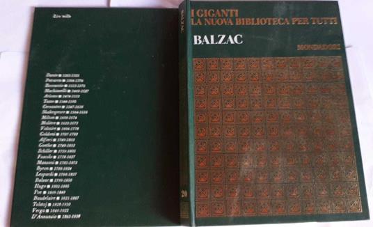 I giganti. La nuova biblioteca per tutti. Balzac - Enzo Orlandi - copertina