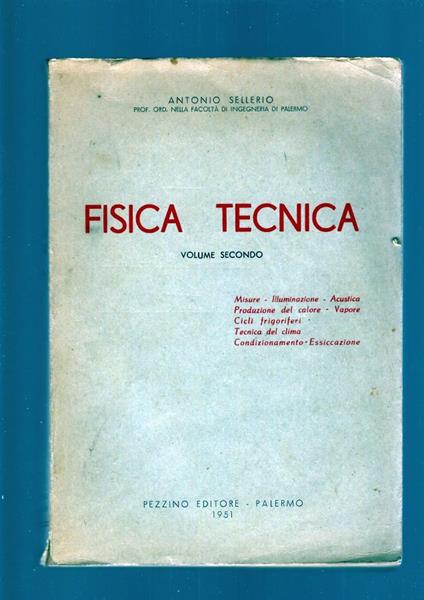 FISICA TECNICA, vol II - Antonio Serio - copertina