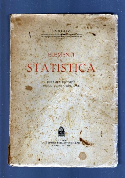 Elementi Di Statistica - Livio Livi - copertina