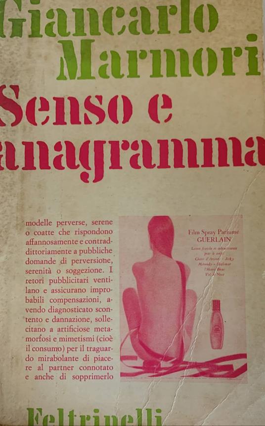 Senso e anagramma - Giancarlo Marmori - copertina