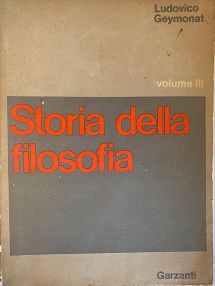 Storia della filosofia - Ludovico Geymonat - copertina