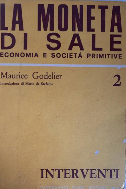 La moneta di sale - Maurice Godelier - copertina