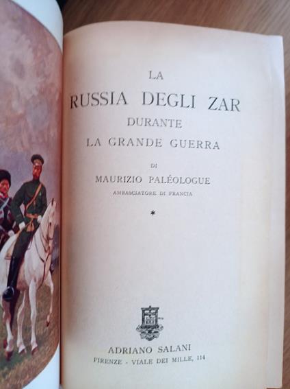 La Russia degli zar durante la grande guerra (due volumi) - Maurice Paléologue - copertina