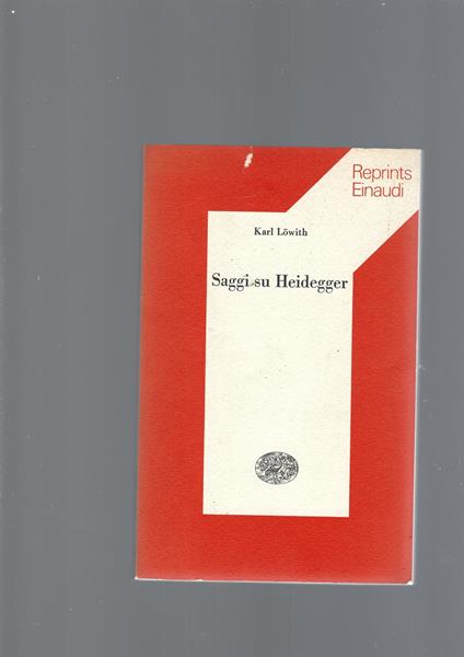 Saggi Su Heidegger - Karl Löwith - copertina