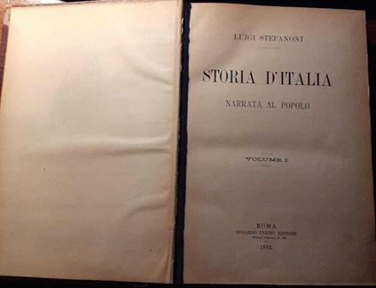 Storia d'Italia narrata al popolo. Volume I - Luigi Stefanoni - copertina