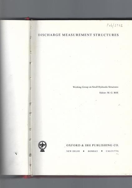 Discharge Measurement Structures - copertina