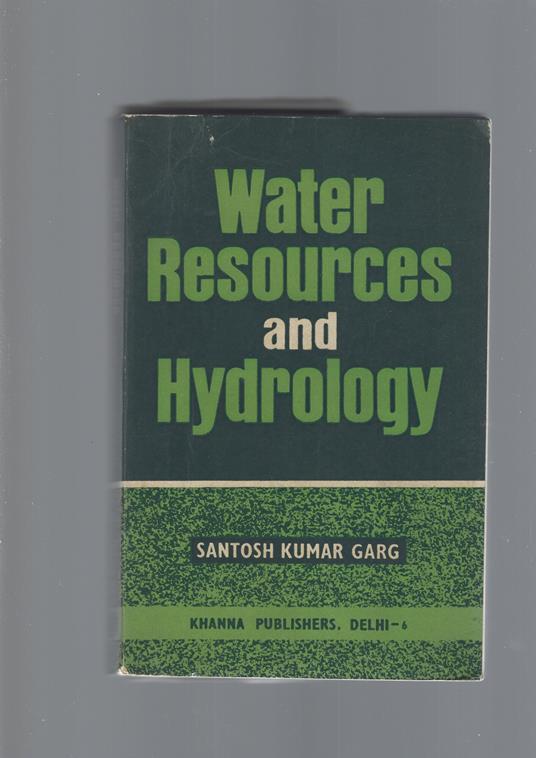 Water Resources And Hydrology - copertina