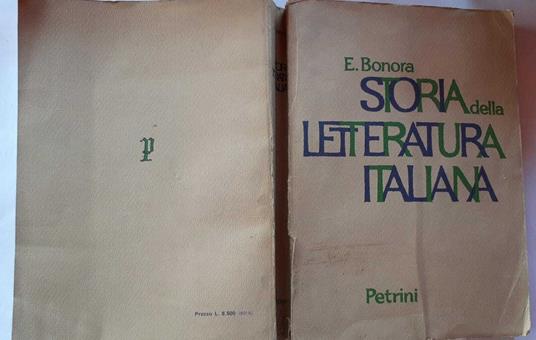 Storia della letteratura italiana - Ettore Bonora - copertina