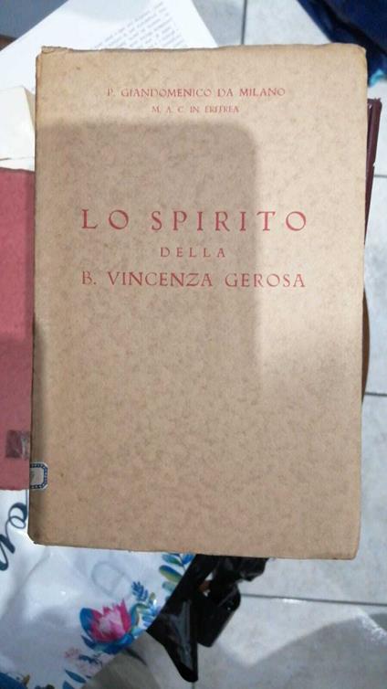 spirito della B. Vincenza Gerosa - copertina