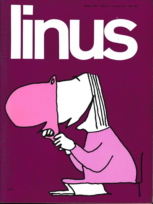 Linus. Marzo 1970 / anno 6 / n. 60 - Charles M. Schulz - copertina