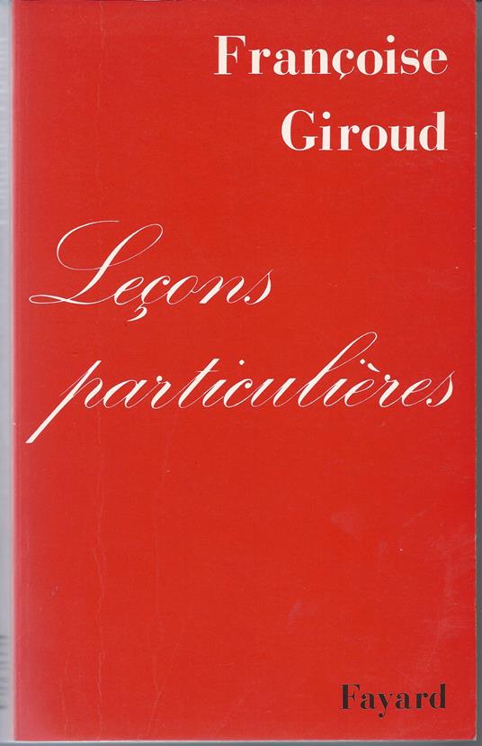 Leçons particulières - Françoise Giroud - copertina