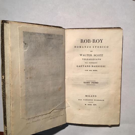 Rob Roy romanzo storico - Walter Scott - copertina