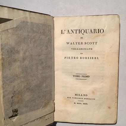 L' antiquario - Walter Scott - copertina