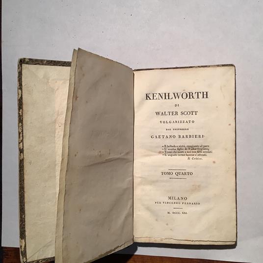 Kenilworth - Walter Scott - copertina