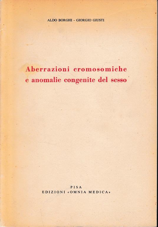 Aberrazioni cromosomiche e anomalie congenite del sesso - copertina