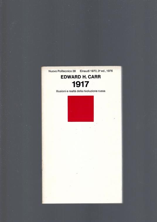 1917 - Edward H. Carr - copertina