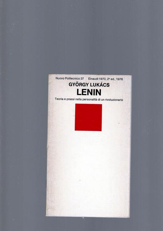 Lenin - György Lukács - copertina