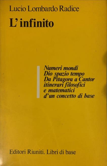 L' infinito - Lucio Lombardo Radice - copertina