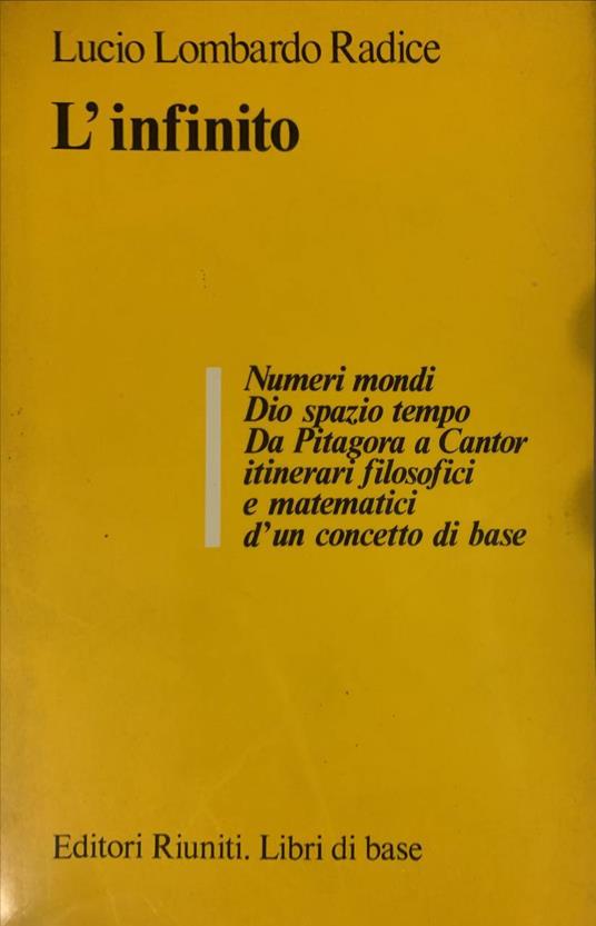 L' infinito - Lucio Lombardo Radice - copertina