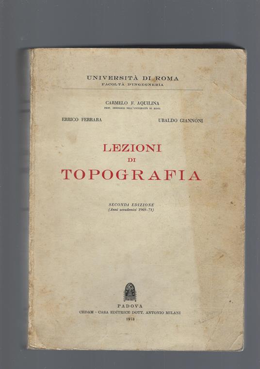 Lezioni Di Topografia - copertina