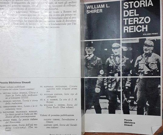 Storia del terzo Reich. Volume primo - William L. Shirer - copertina